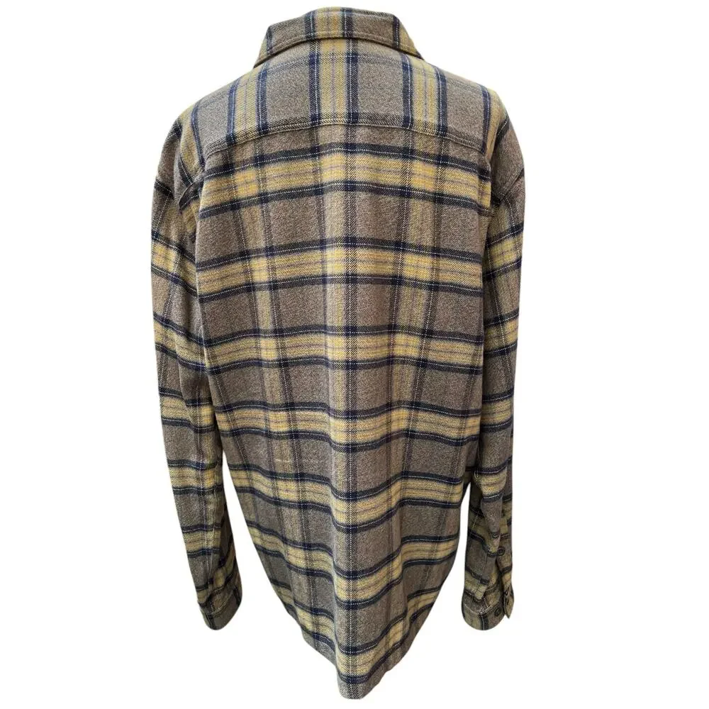 Patagonia Flannel Shirt Mens Large Plaid Organic Cotton Button Up Worn Wear - Picture 2 of 6